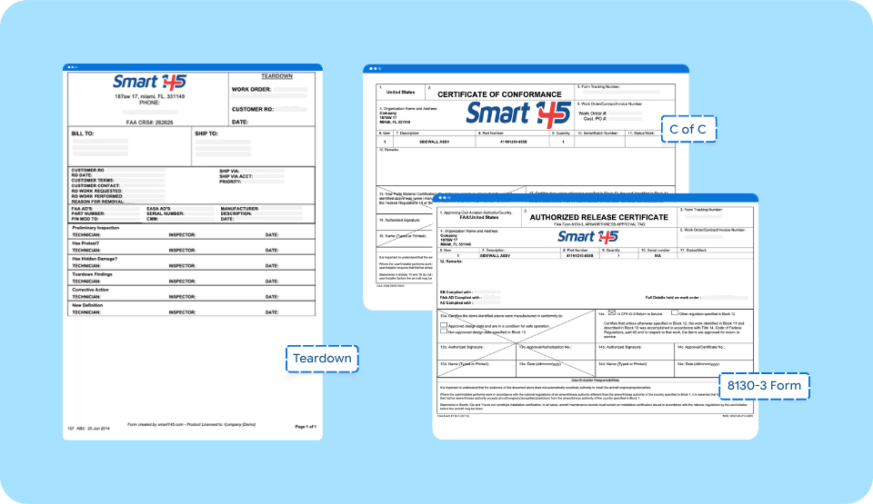 Guide for Work Order Management for MROs | Step by step in Smart 145