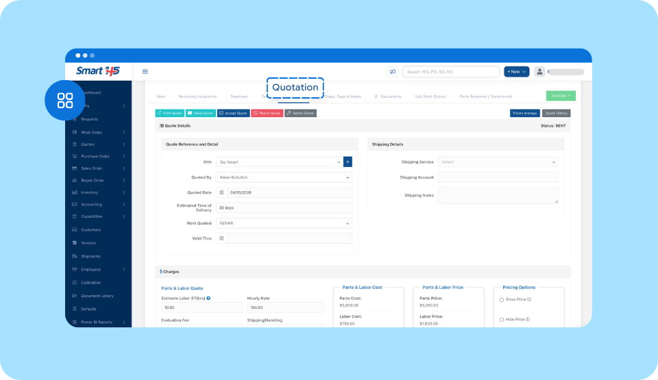Guide for Work Order Management for MROs | Step by step in Smart 145